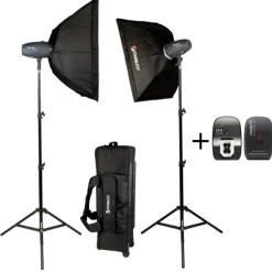 STARBLITZ KIT STUDIO 2X400W SHARK400KIT< Kit Studios