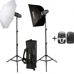 STARBLITZ KIT STUDIO 2X200W SHARK200KIT< Kit Studios