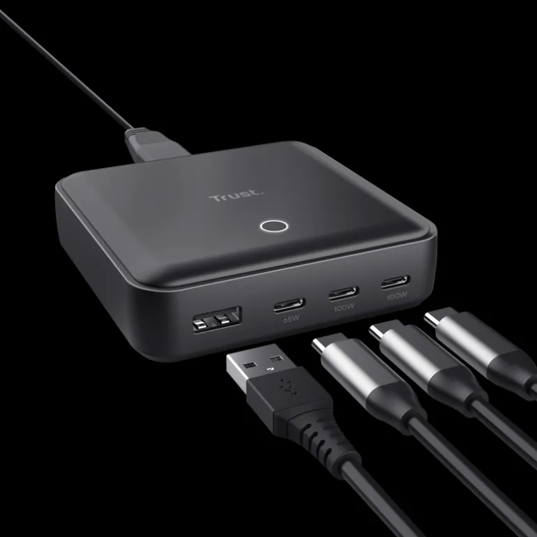 TRUST chargeur univ.usb-c.1000w.4ports.maxo.nr< Energie