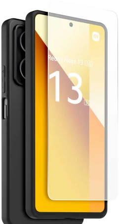 XIAOMI coque noir + verre  redmi note 13 5g< Téléphone Mobile