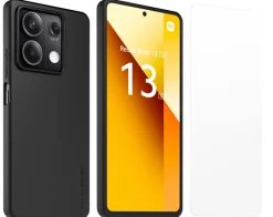 XIAOMI coque noir + verre redmi note 13 5g< Téléphone Mobile