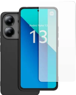 XIAOMI coque noir + verre trempe redmi note 13< Téléphone Mobile
