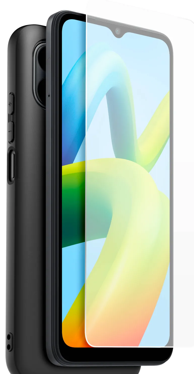XIAOMI coque noire + prot/ecran p/redmi a1-a2< Téléphone Mobile