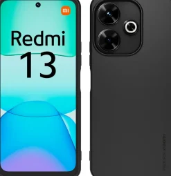 XIAOMI coque noire + verre trempe redmi 13 4g< Téléphone Mobile