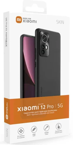 XIAOMI coque premium noir p/mi 12 pro< Téléphone Mobile