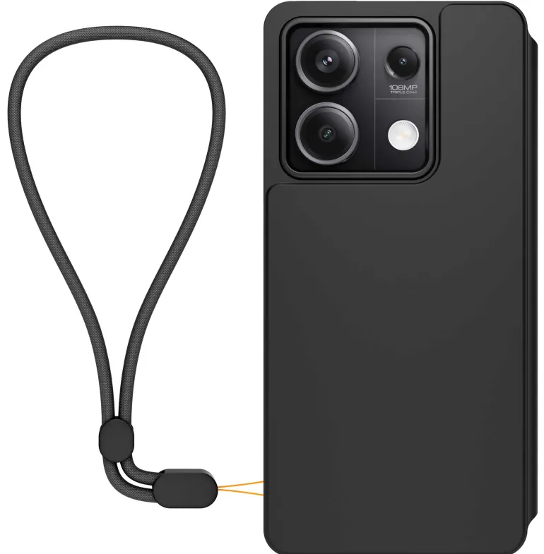 XIAOMI etui folio + dragonne redmi note 13 5g< Téléphone Mobile
