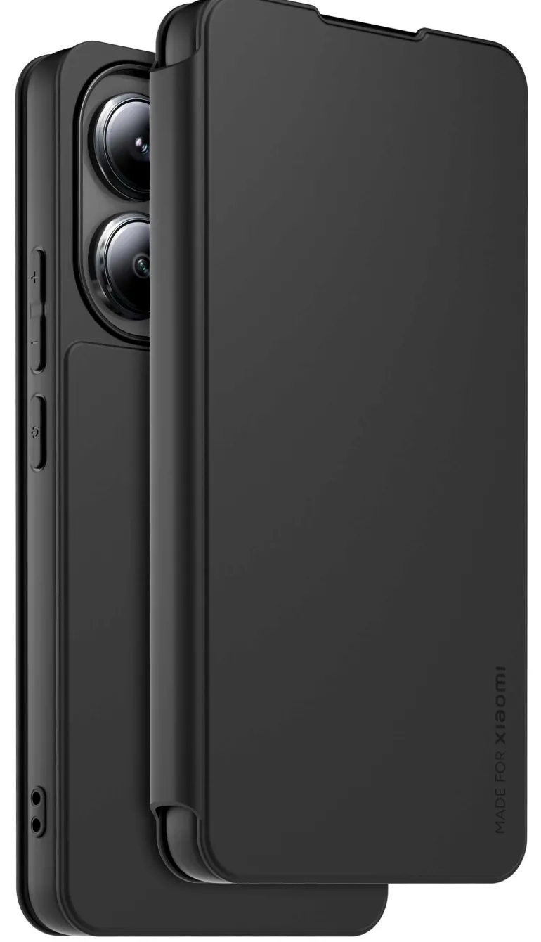 XIAOMI etui folio noir + dragonne redmi note 13< Téléphone Mobile