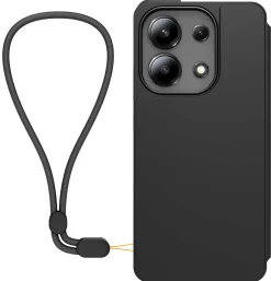 XIAOMI etui folio noir + dragonne redmi note 13< Téléphone Mobile