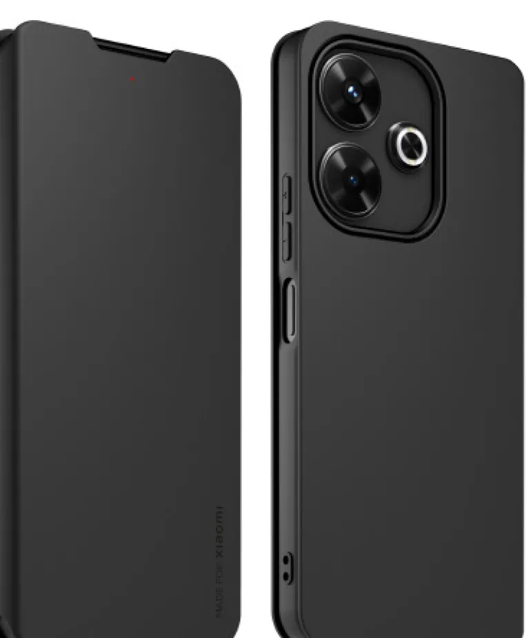 XIAOMI etui folio noir + dragonne redmi 13 4g< Téléphone Mobile