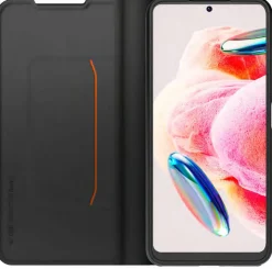 XIAOMI etui folio noir redmi note 12 4g< Téléphone Mobile
