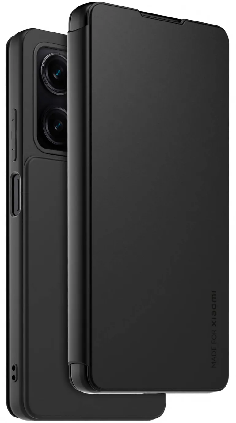 XIAOMI etui folio noir redmi note 12 pro 5g< Téléphone Mobile